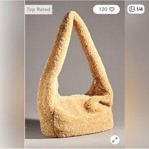 Anthropologie Sherpa Crossbody Sling Bag Brown